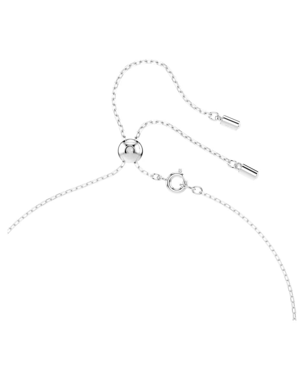 Stilla Attract Y necklace Round cut, Blue, Rhodium plated 5734249