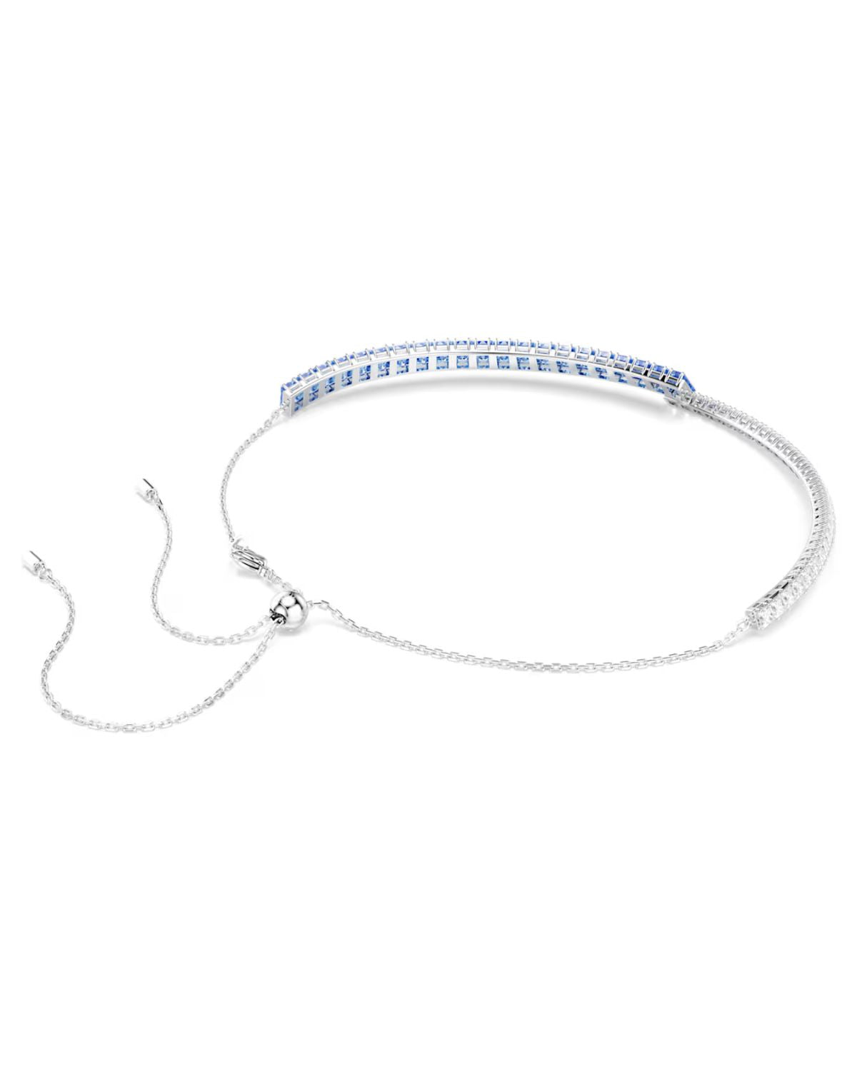 Matrix choker Mixed cuts, Blue, Rhodium plated 5722464