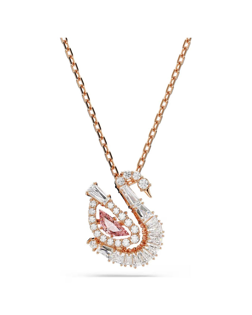 Swan pendant Mixed cuts, Swan, Pink 5732414