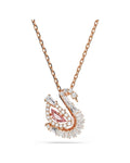 Swan pendant Mixed cuts, Swan, Pink 5732414
