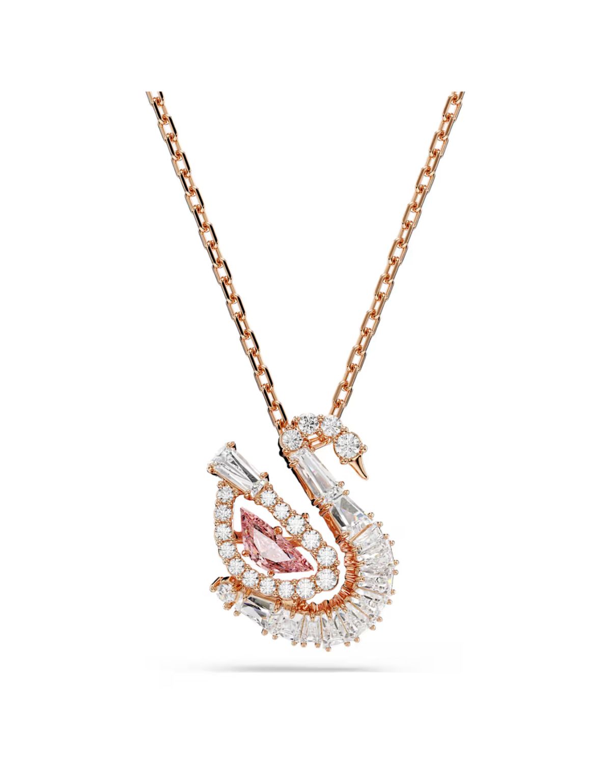 Swan pendant Mixed cuts, Swan, Pink 5732414