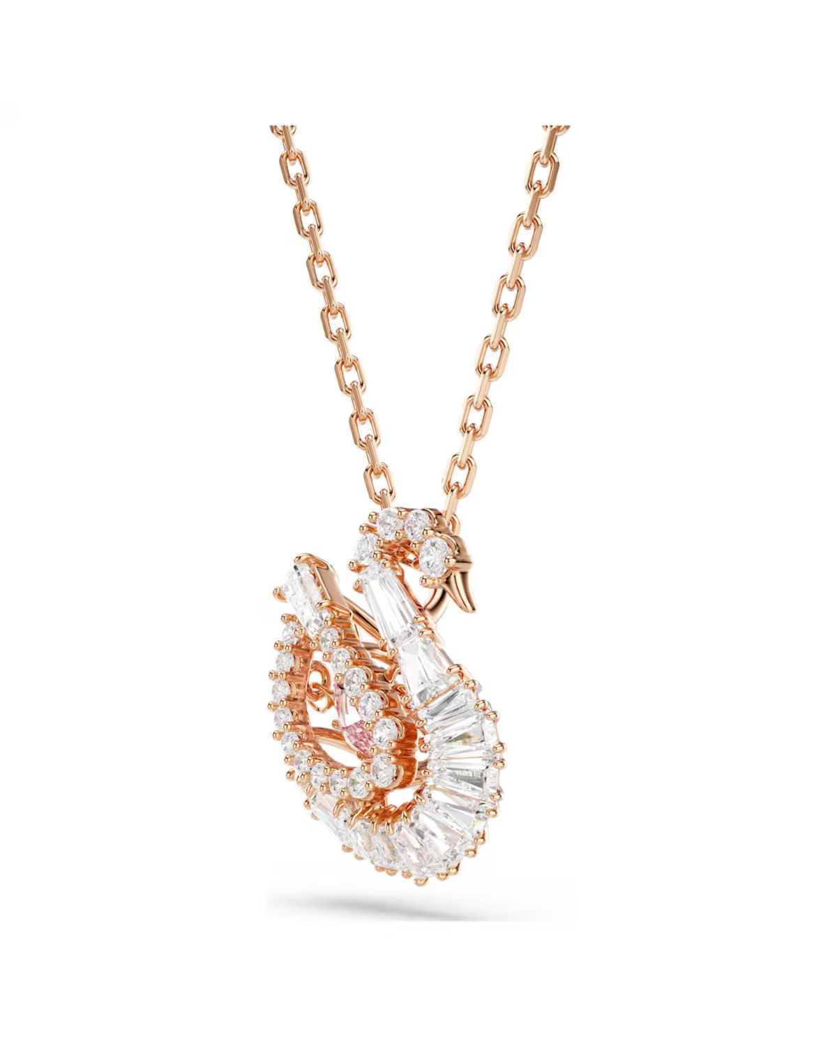 Swan pendant Mixed cuts, Swan, Pink 5732414