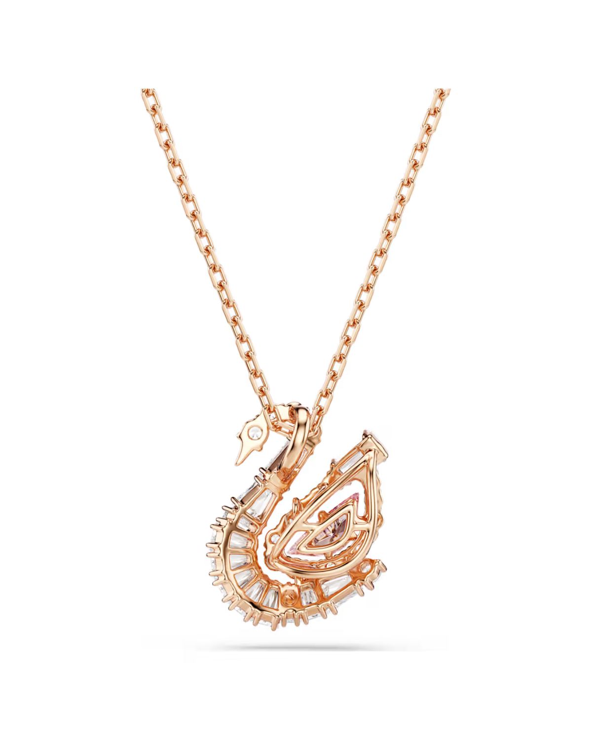 Swan pendant Mixed cuts, Swan, Pink 5732414