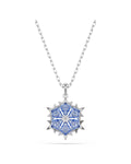 Magic pendant Snowflake, Blue, Rhodium plated 5735399