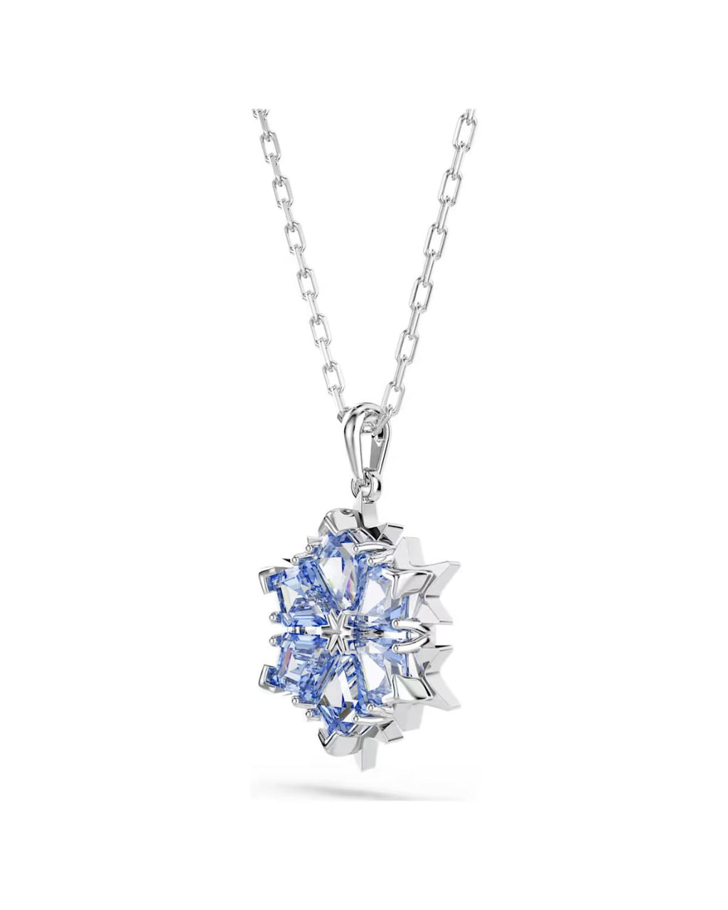 Magic pendant Snowflake, Blue, Rhodium plated 5735399