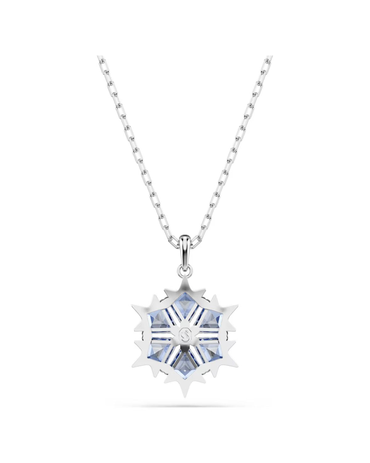 Magic pendant Snowflake, Blue, Rhodium plated 5735399