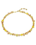 Gema necklace Mixed cuts, Yellow, 18k gold finish 5718071