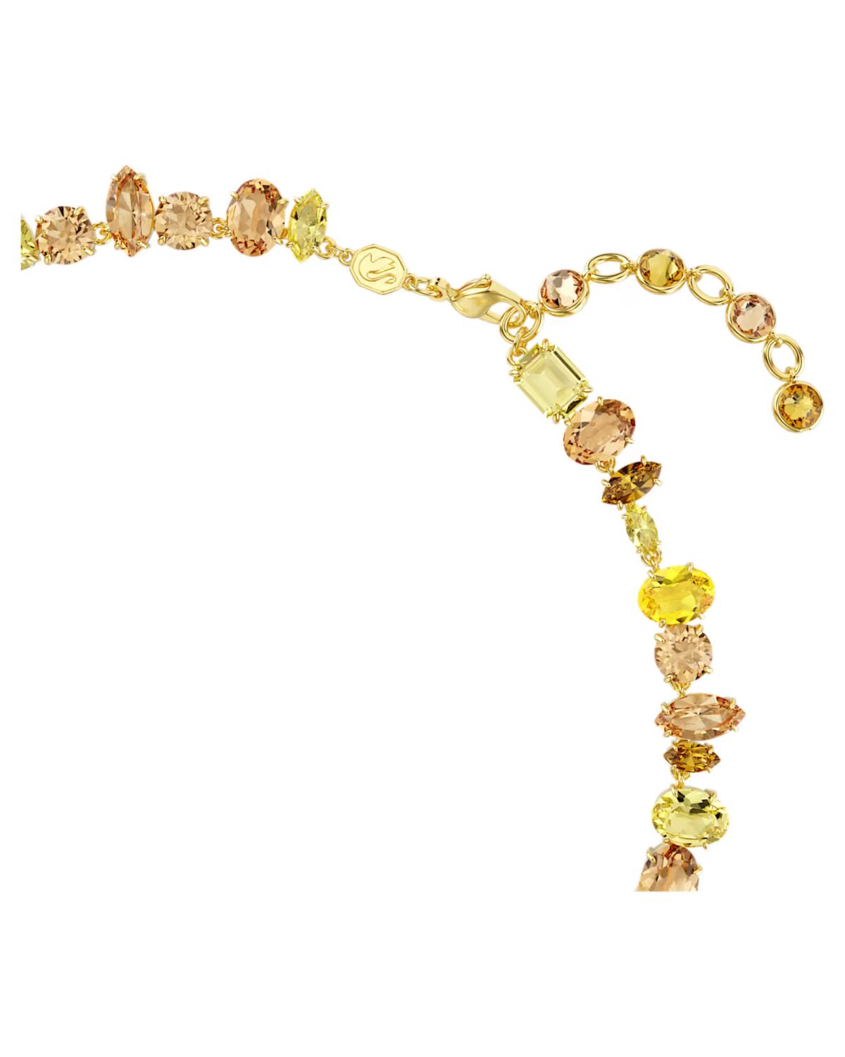Gema necklace Mixed cuts, Yellow, 18k gold finish 5718071