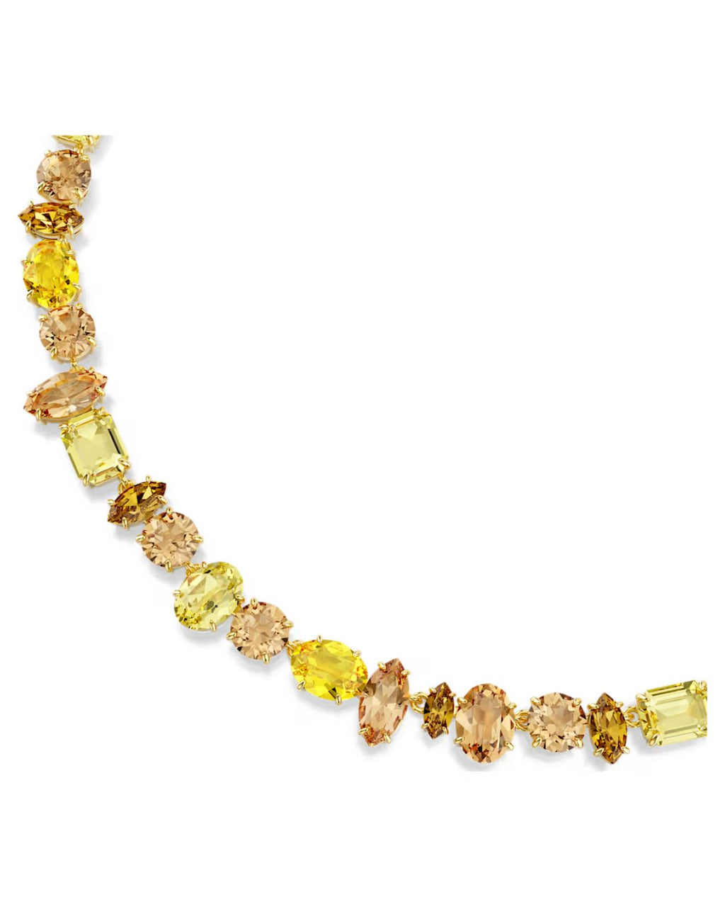 Gema necklace Mixed cuts, Yellow, 18k gold finish 5718071