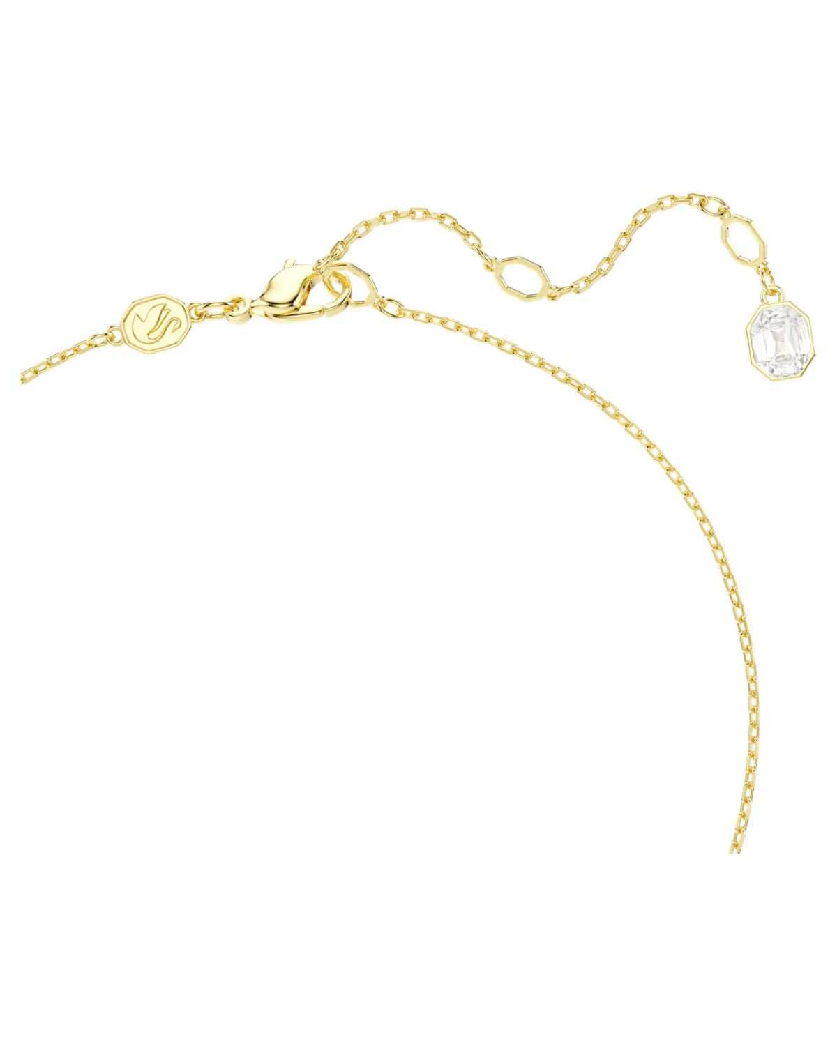 Idyllia pendant Crystal pearl, Mixed cuts, Flower, Multicoloured, 18k gold finish 5723140