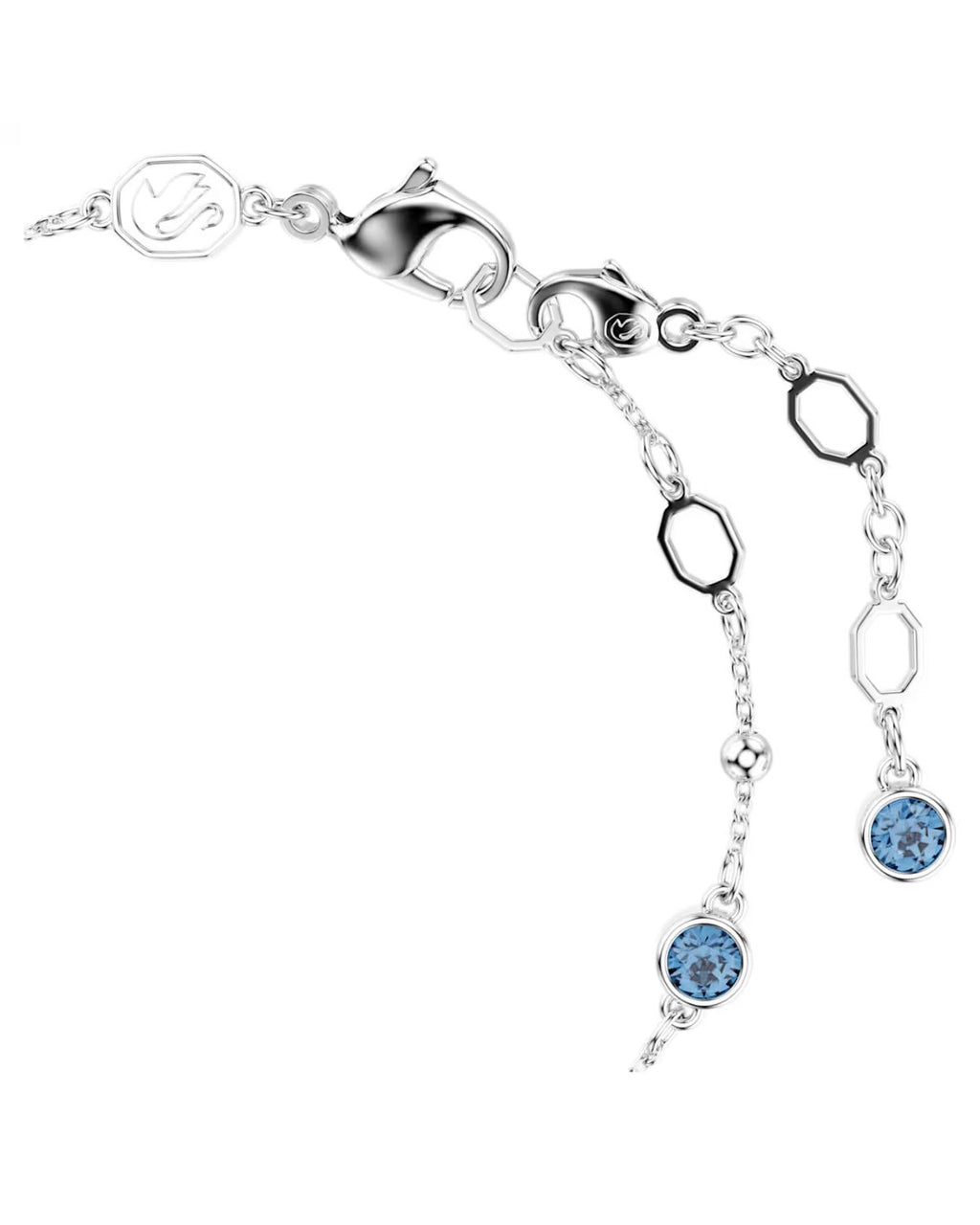 Imber bracelet Round cut, Blue, Rhodium plated 5730679