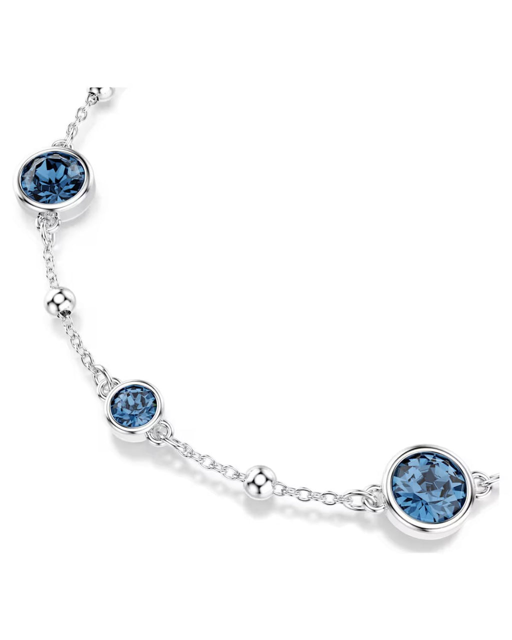 Imber bracelet Round cut, Blue, Rhodium plated 5730679