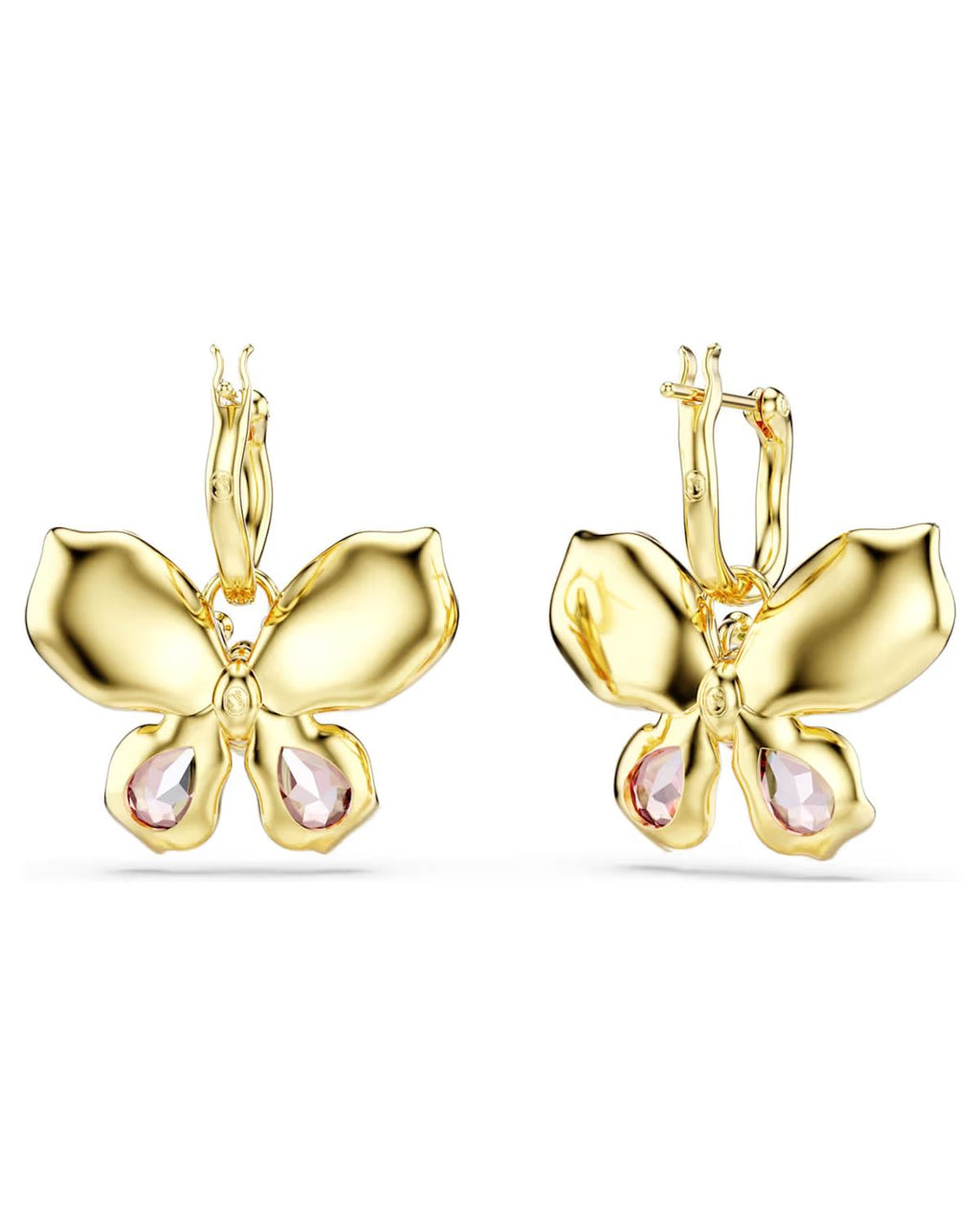 Idyllia drop earrings Mixed cuts, Pavé, Butterfly, Multicoloured, 18k gold finish 5709953