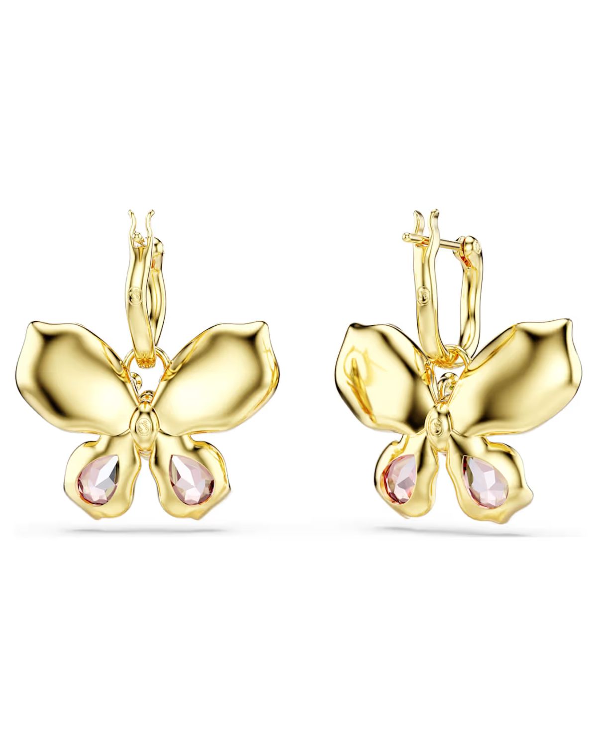 Idyllia drop earrings Mixed cuts, Pavé, Butterfly, Multicoloured, 18k gold finish 5709953