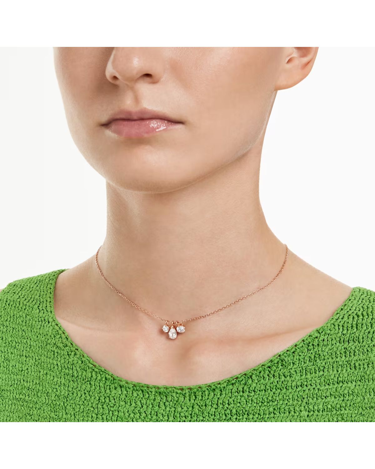 Mesmera pendant Mixed cuts, White, 18k rose gold finish 5734245