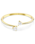 Mesmera bangle Heart, White, 18k gold finish Large 5733512