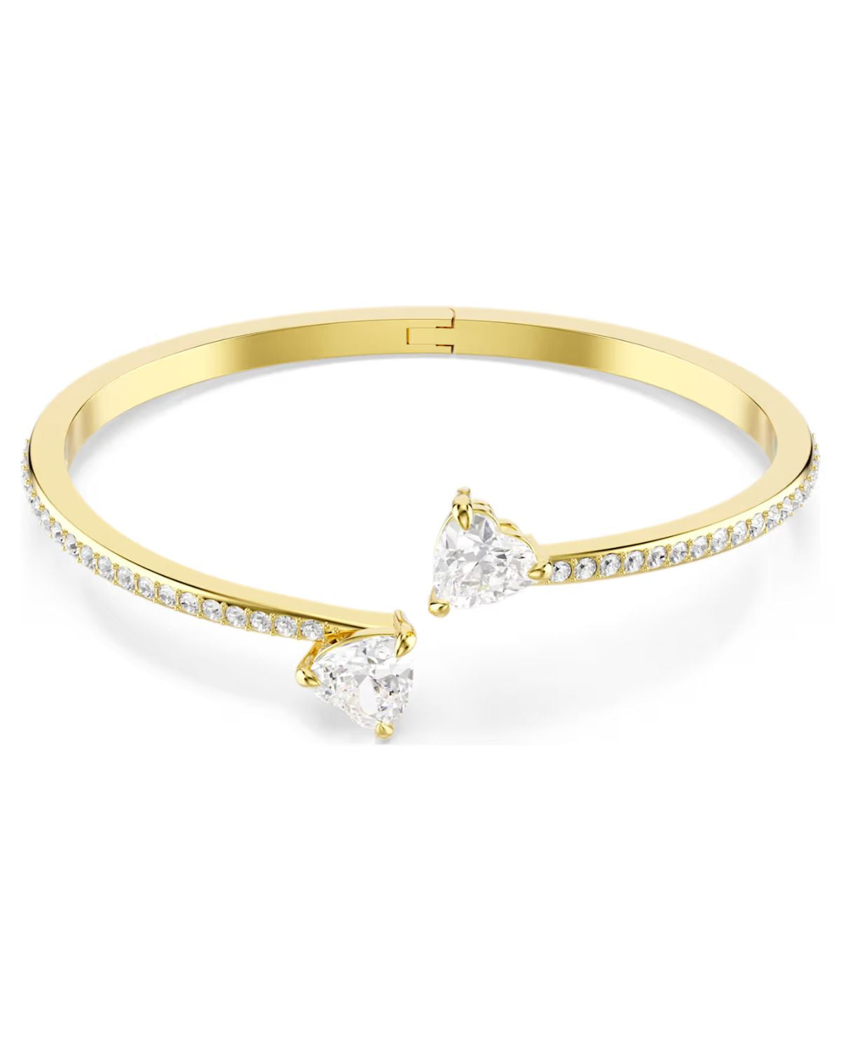 Mesmera bangle Heart, White, 18k gold finish Large 5733512