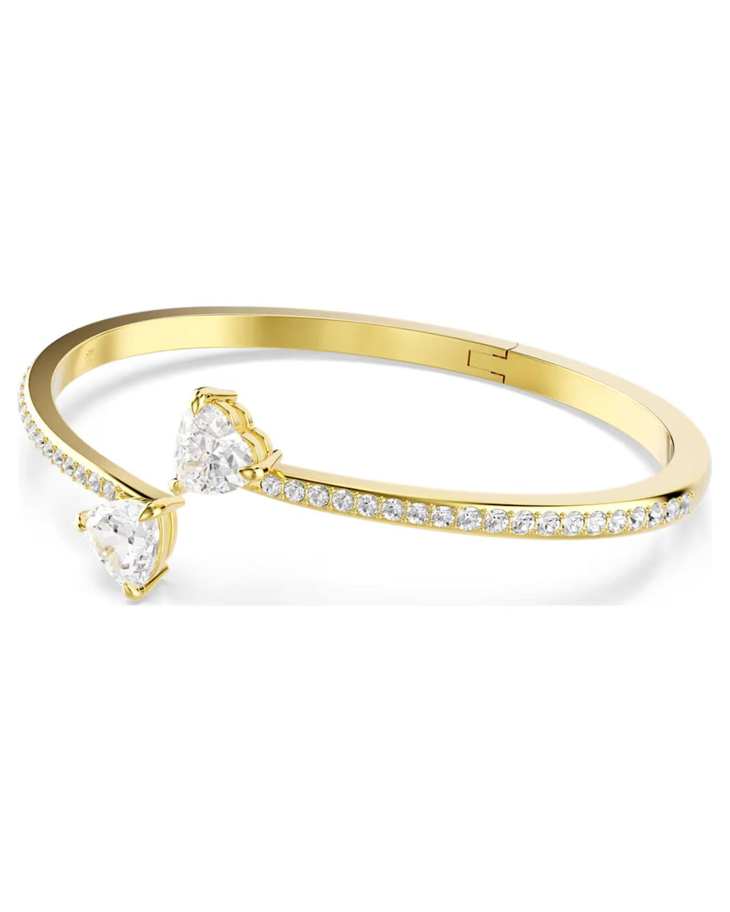Mesmera bangle Heart, White, 18k gold finish Large 5733512