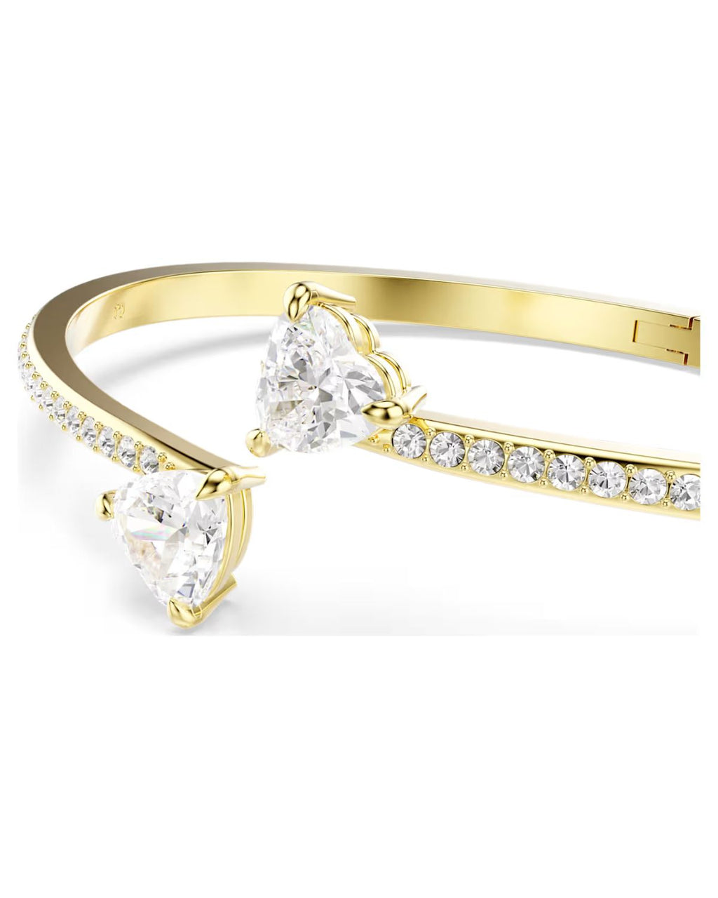 Mesmera bangle Heart, White, 18k gold finish Large 5733512