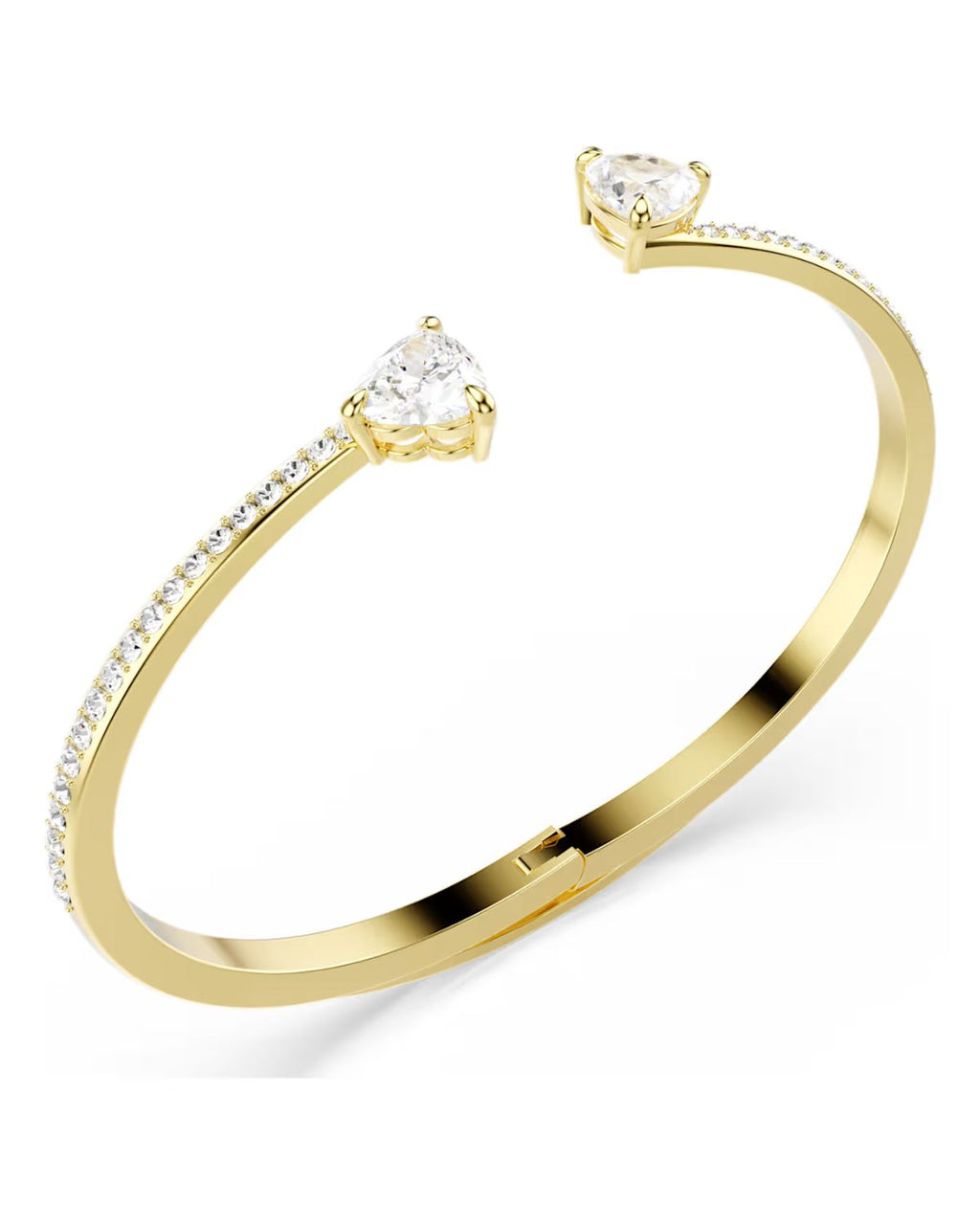 Mesmera bangle Heart, White, 18k gold finish Large 5733512