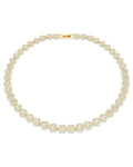 Una Angelic necklace Round cut, White, 18k gold finish 5720505
