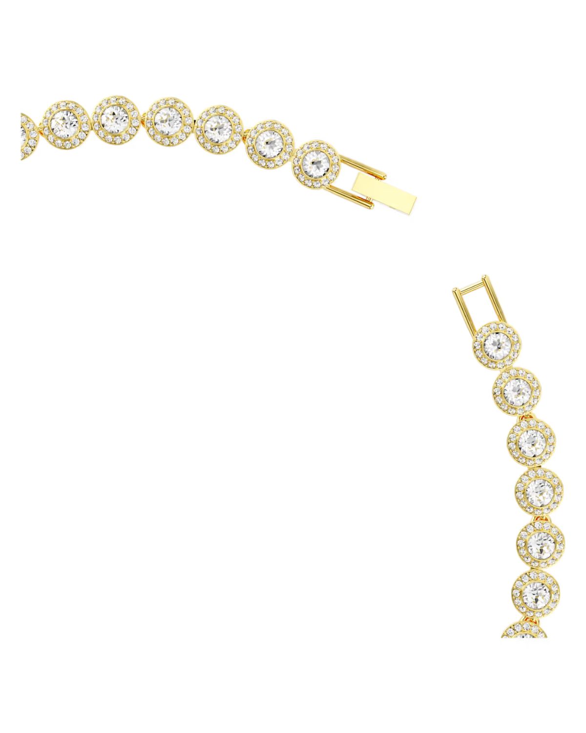 Una Angelic necklace Round cut, White, 18k gold finish 5720505