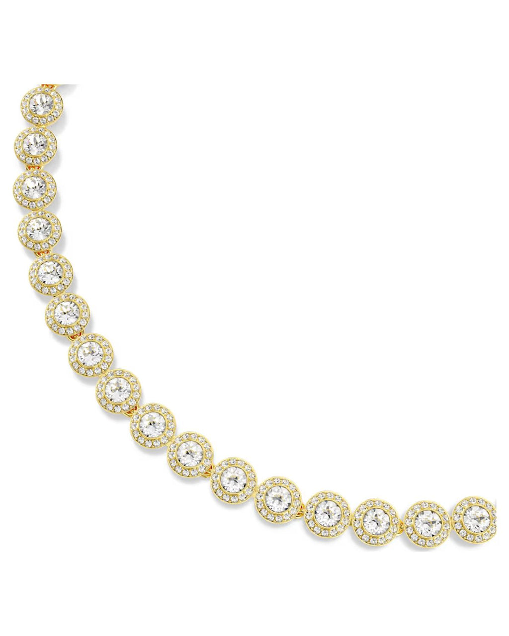 Una Angelic necklace Round cut, White, 18k gold finish 5720505