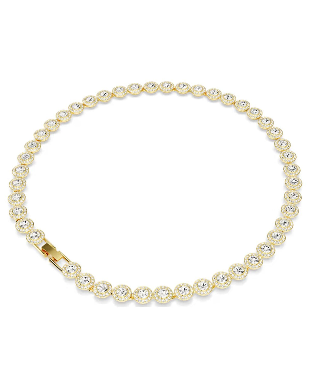 Una Angelic necklace Round cut, White, 18k gold finish 5720505