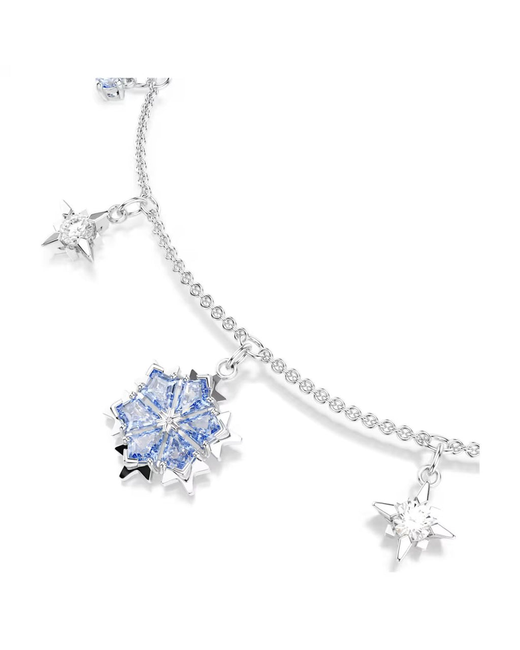 Magic bracelet Snowflake, Blue, Rhodium plated 5734244