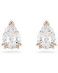 Stilla stud earrings Pear cut, White, 18k rose gold finish 5734248