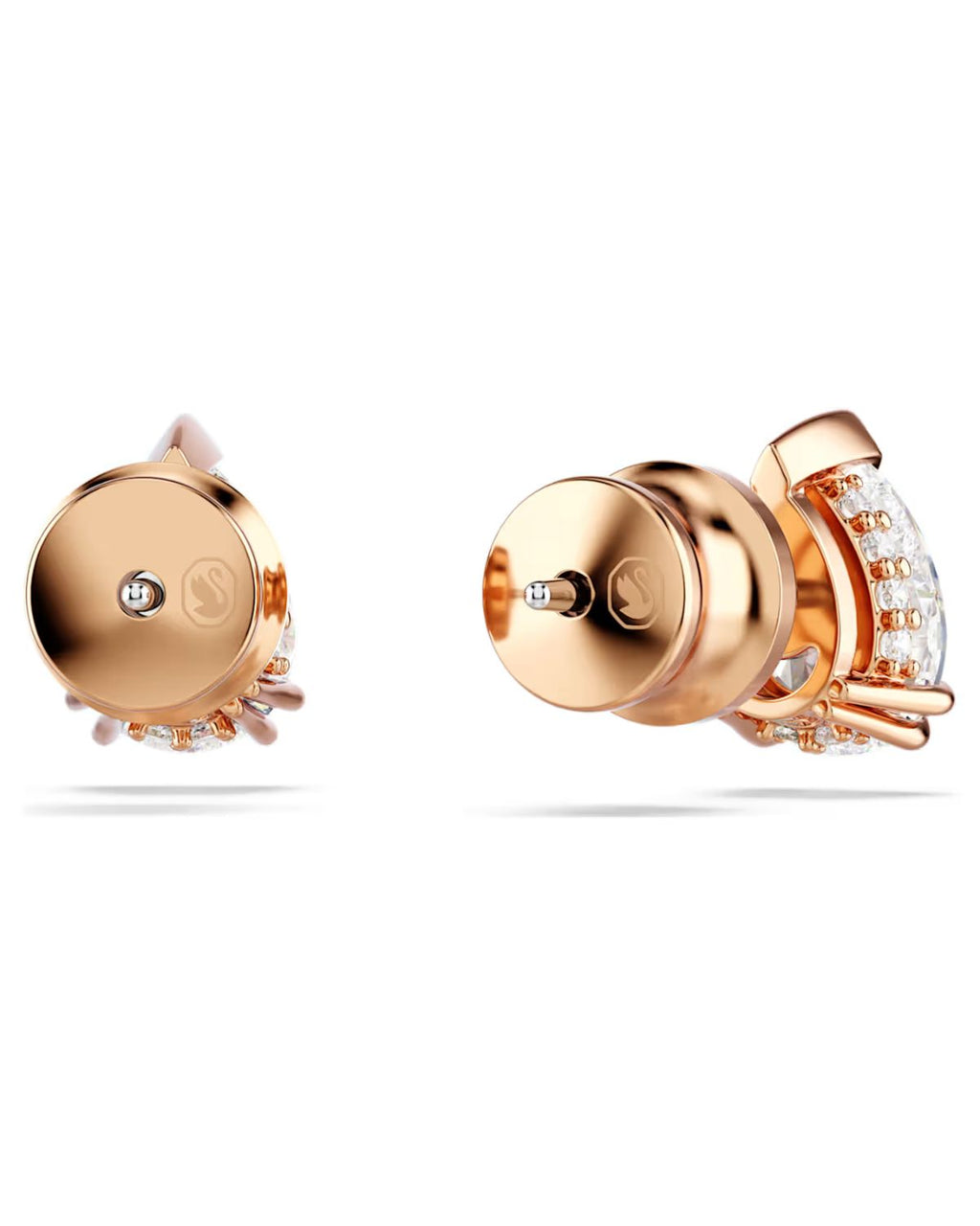 Stilla stud earrings Pear cut, White, 18k rose gold finish 5734248
