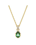 Chroma pendant Pear cut, Green, 18k gold finish 5648751
