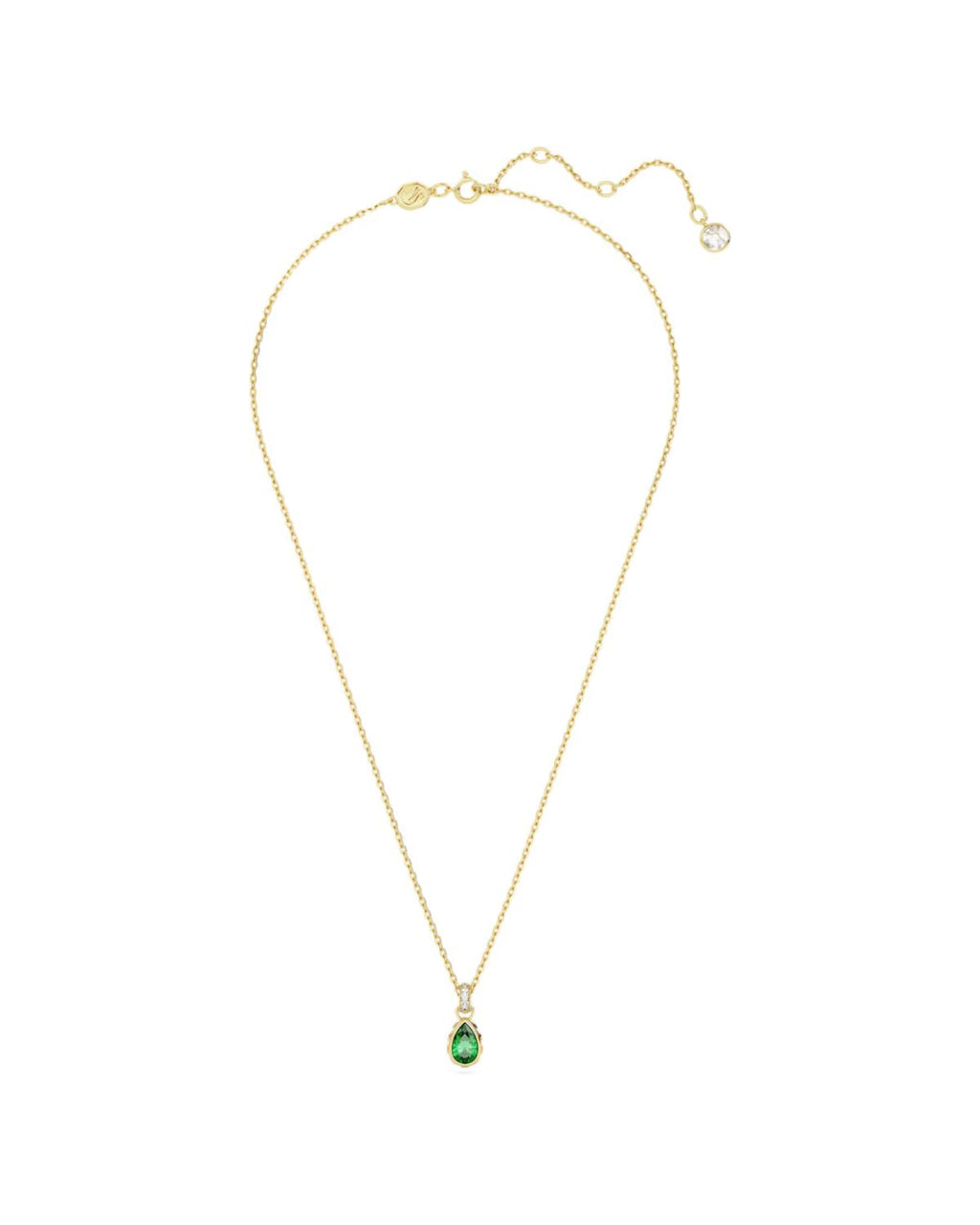 Chroma pendant Pear cut, Green, 18k gold finish 5648751