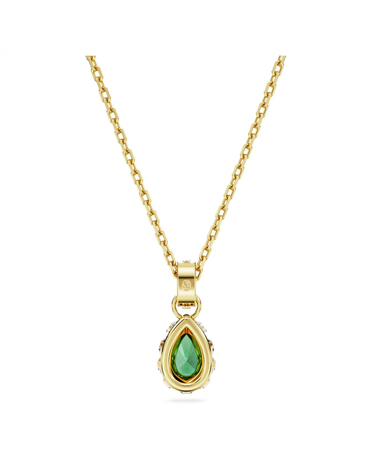 Chroma pendant Pear cut, Green, 18k gold finish 5648751