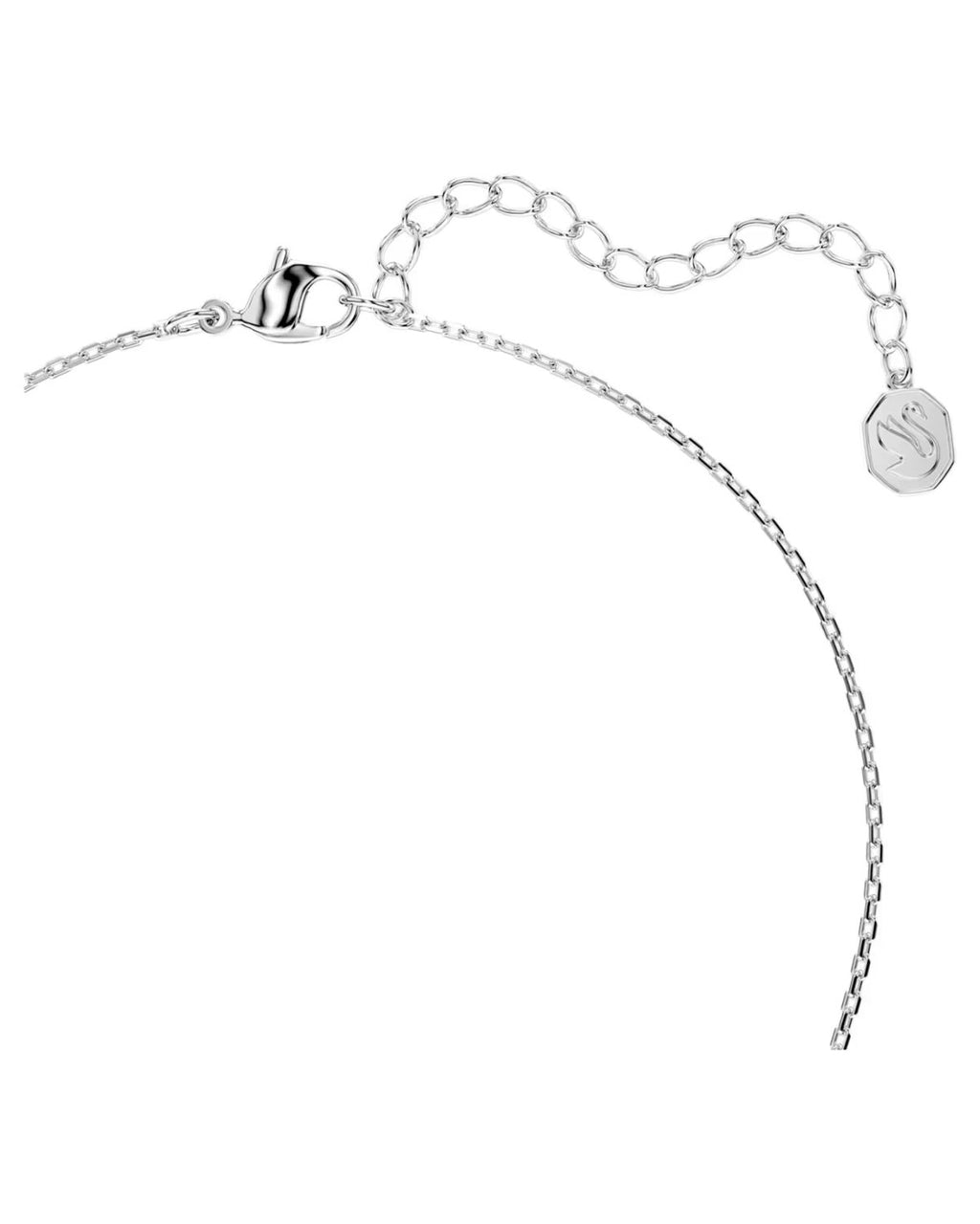 Bella V pendant Round cut, Pink, Rhodium plated 5734230