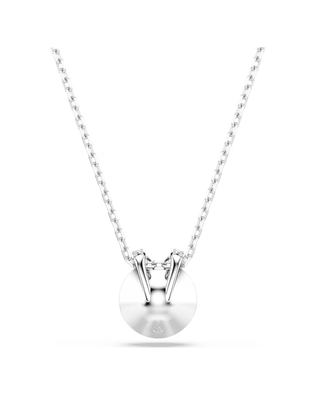 Bella V pendant Round cut, Pink, Rhodium plated 5734230