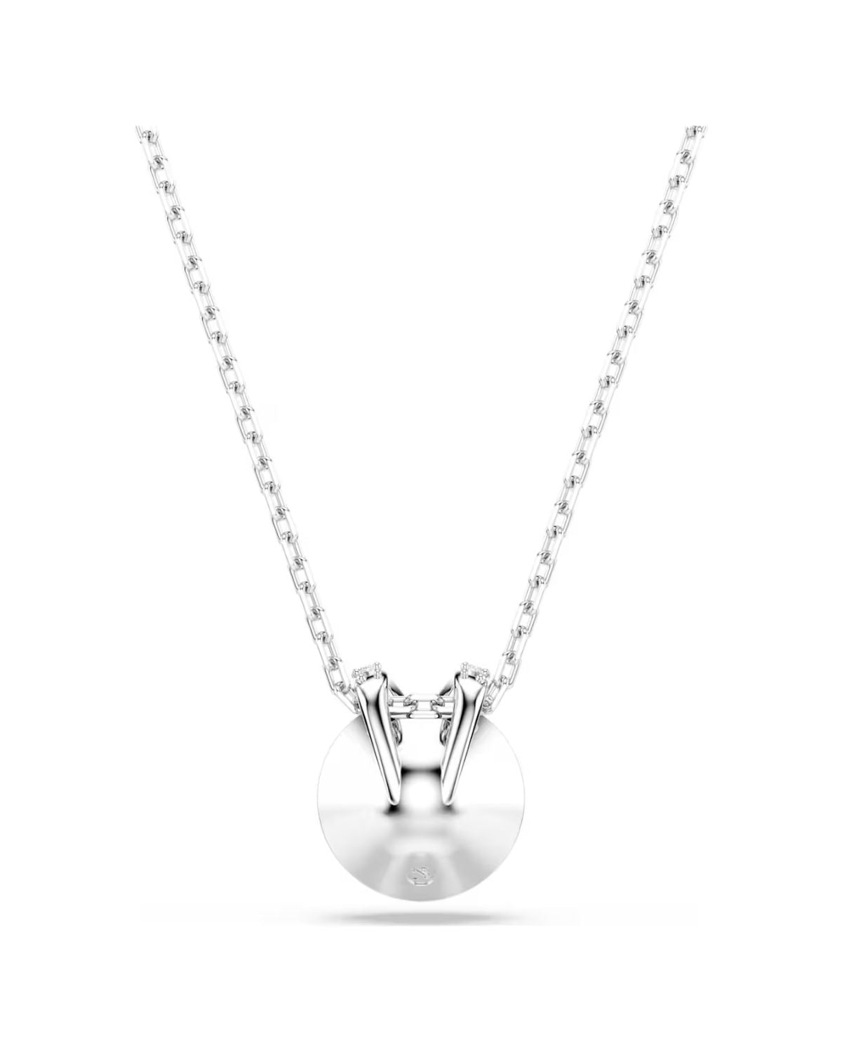 Bella V pendant Round cut, Pink, Rhodium plated 5734230