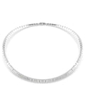 Matrix necklace Baguette cut, White, Rhodium plated 5727111