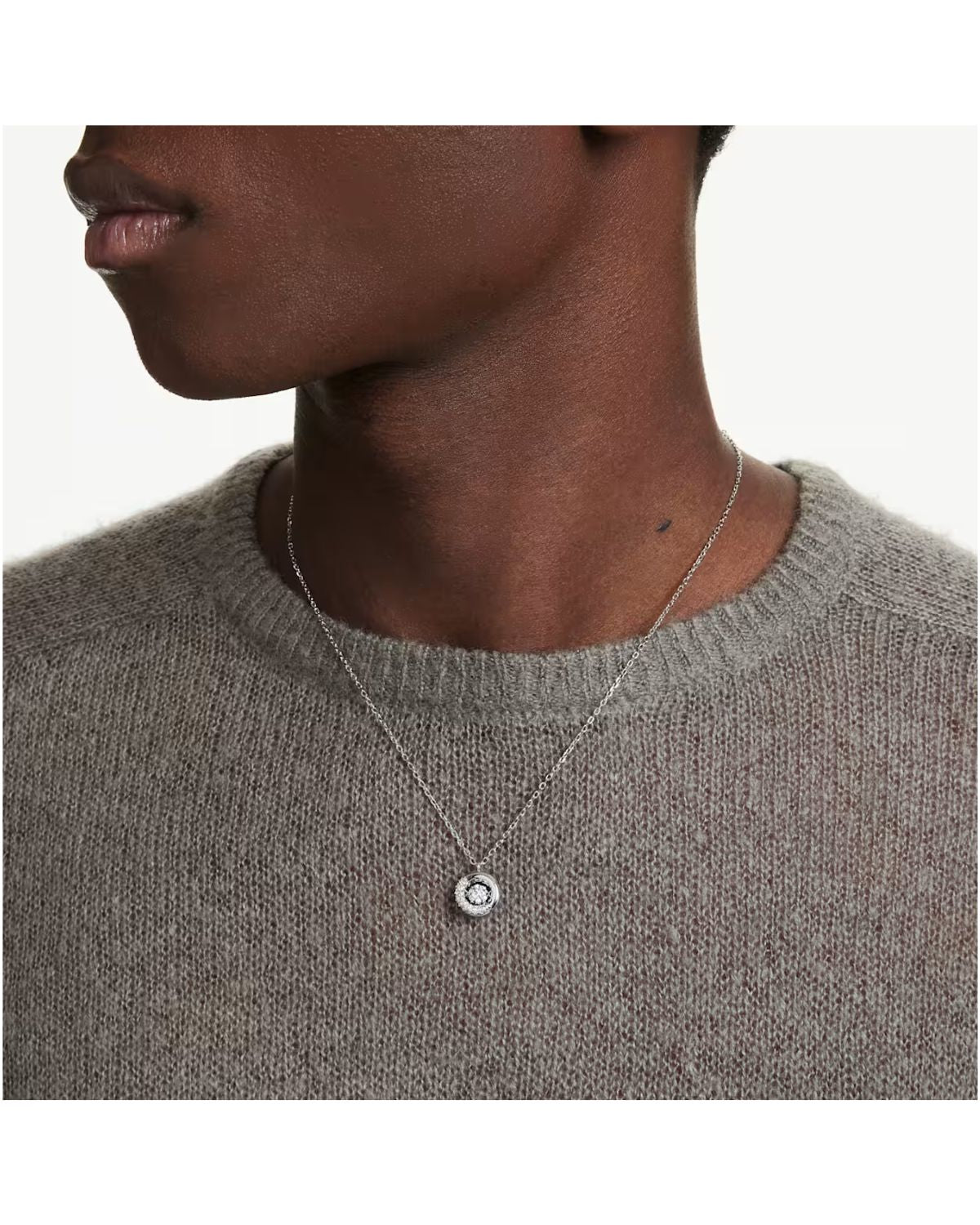 Dextera pendant Round cut, White, Rhodium plated 5733400