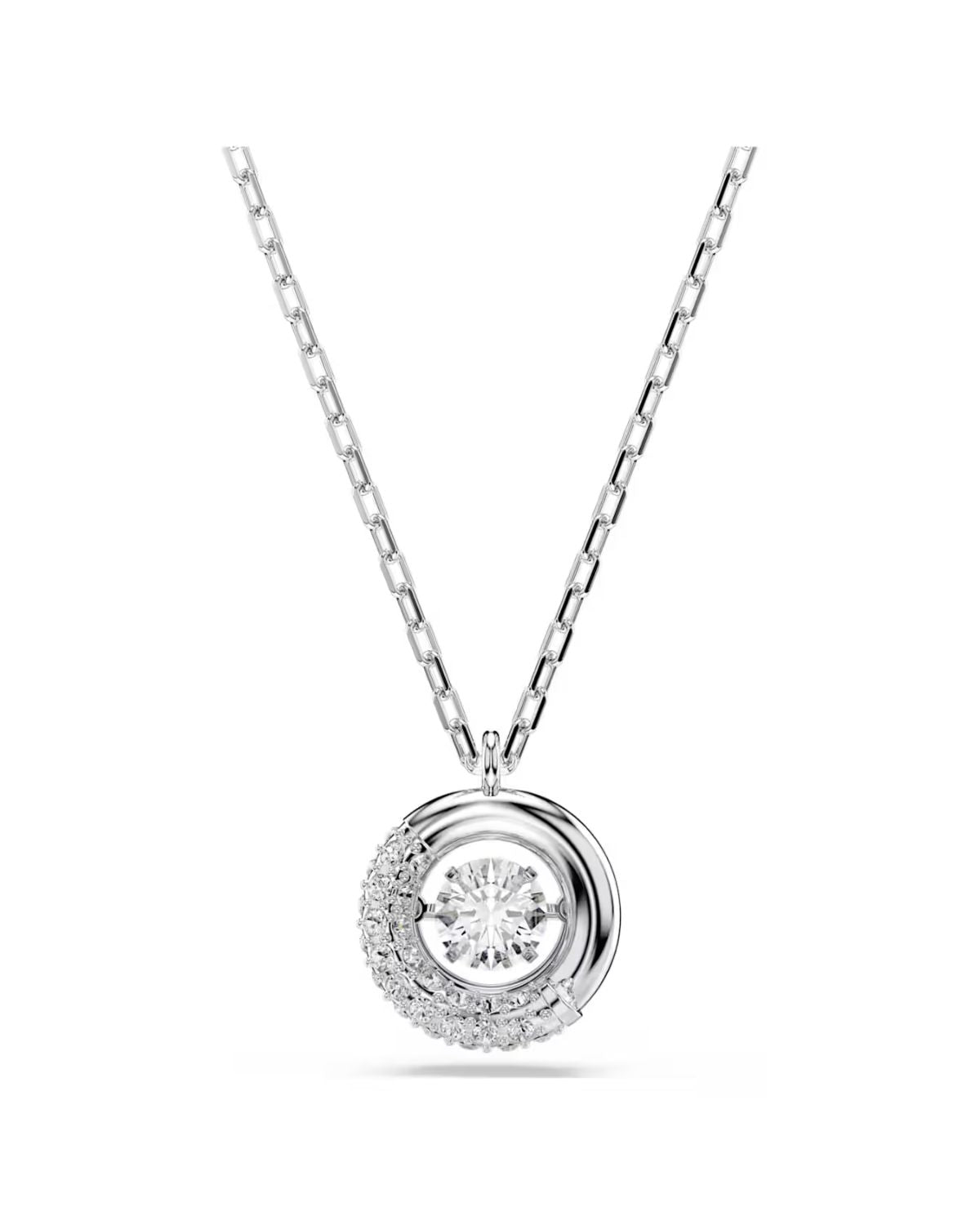Dextera pendant Round cut, White, Rhodium plated 5733400