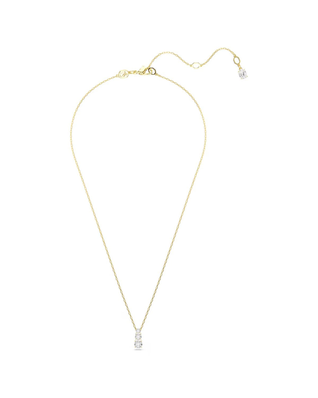 Stilla Attract pendant Round cut, White, 18k gold finish 5723298