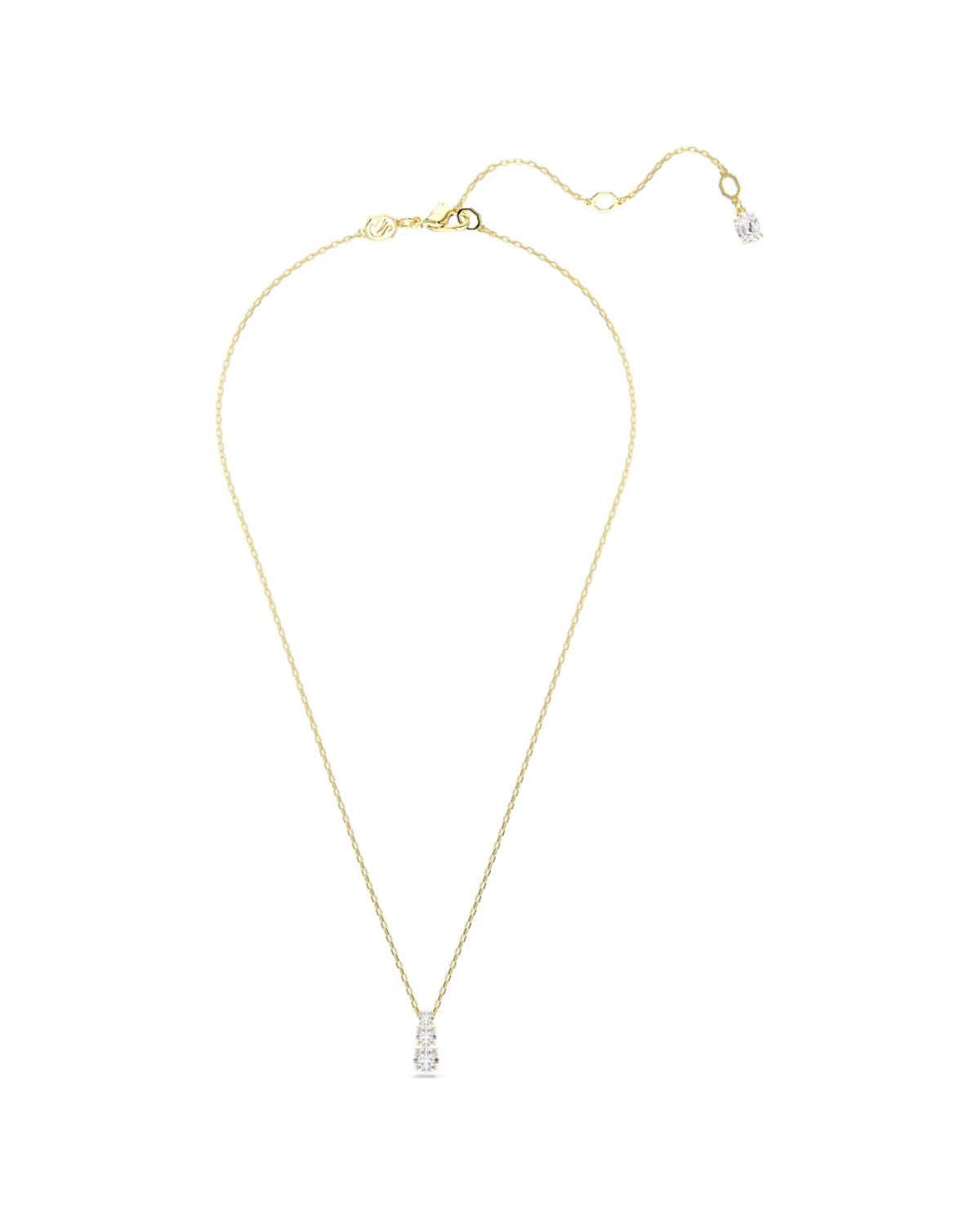 Stilla Attract pendant Round cut, White, 18k gold finish 5723298