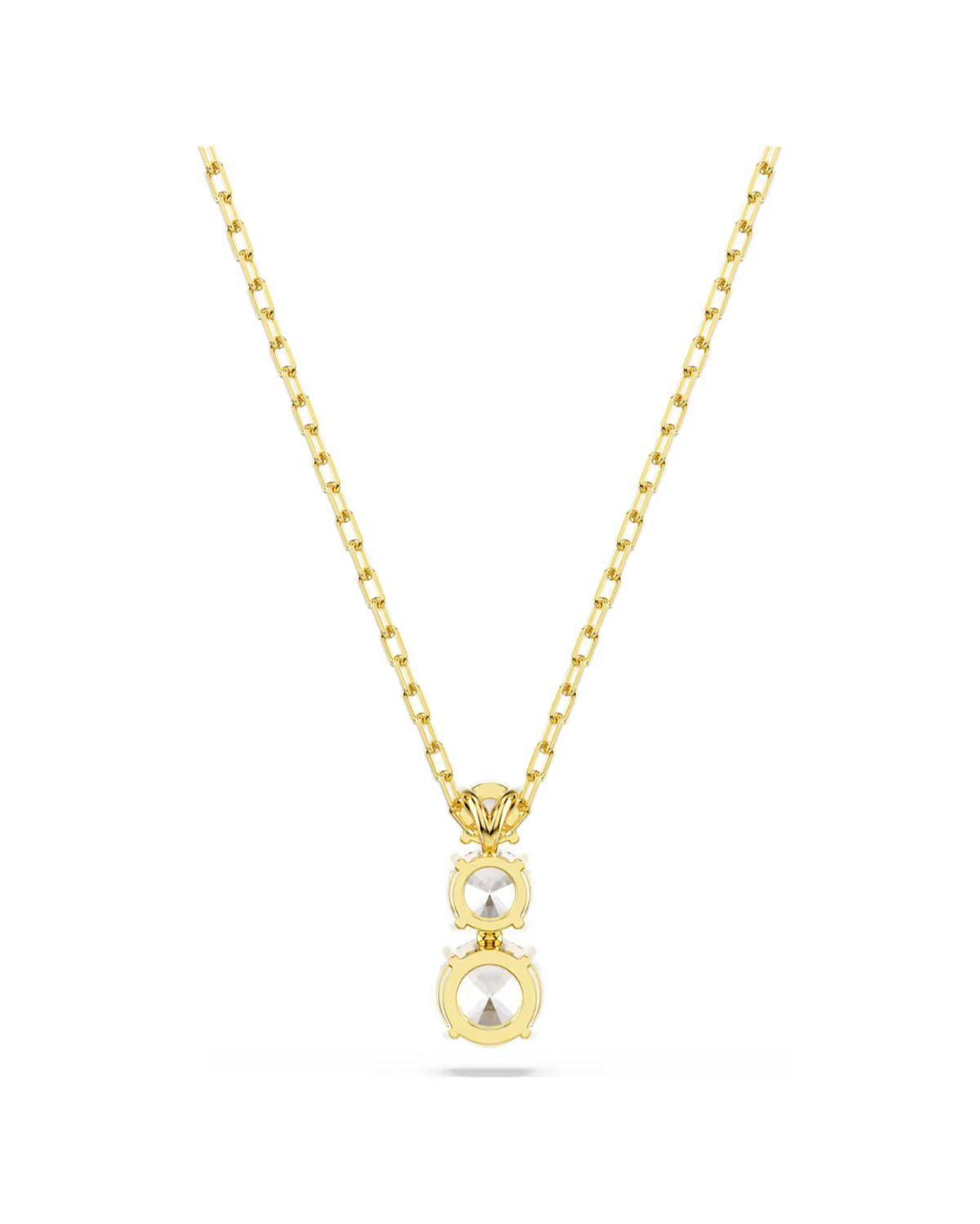 Stilla Attract pendant Round cut, White, 18k gold finish 5723298