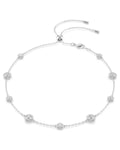 Una Angelic necklace Round cut, Double sided motifs, White, Rhodium plated 5732275