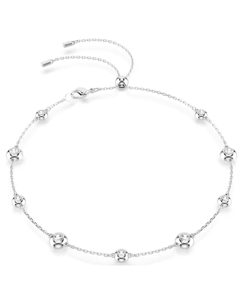 Una Angelic necklace Round cut, Double sided motifs, White, Rhodium plated 5732275