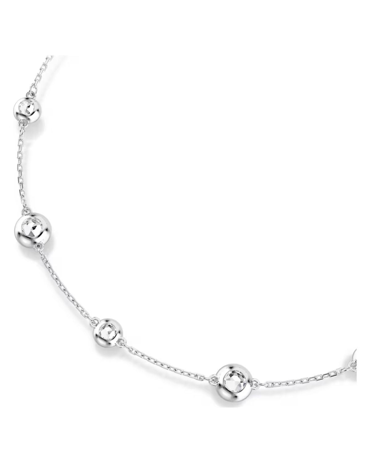 Una Angelic necklace Round cut, Double sided motifs, White, Rhodium plated 5732275