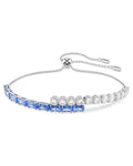 Matrix bracelet Mixed cuts, Blue, Rhodium plated M 5732266