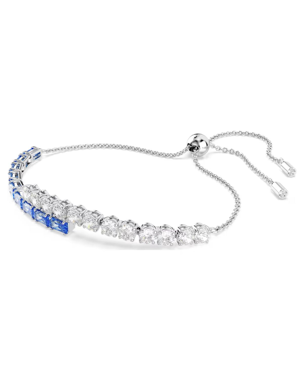 Matrix bracelet Mixed cuts, Blue, Rhodium plated M 5732266