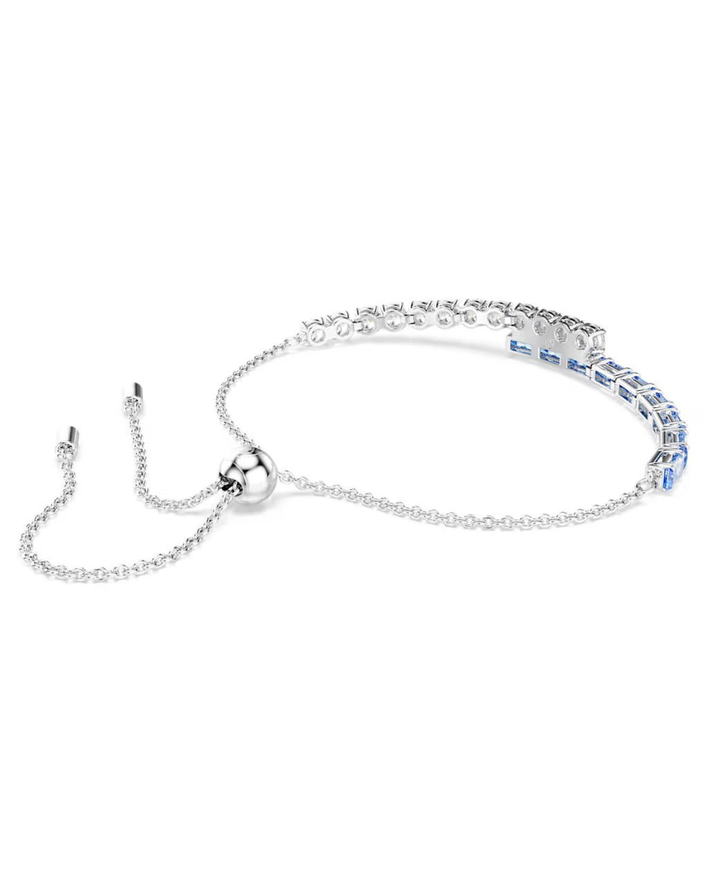 Matrix bracelet Mixed cuts, Blue, Rhodium plated M 5732266