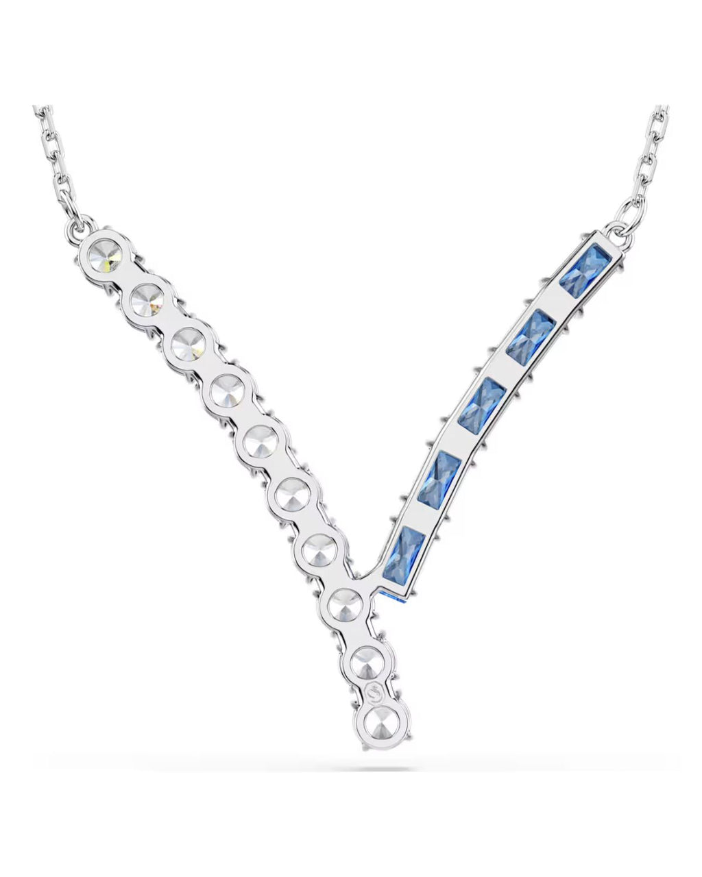 Matrix pendant Mixed cuts, Blue, Rhodium plated 5732265